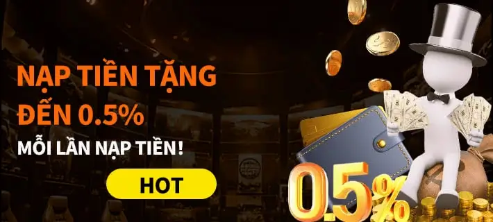 R888now Nạp tiền tặng đến 0.5% cho mỗi lần nạp